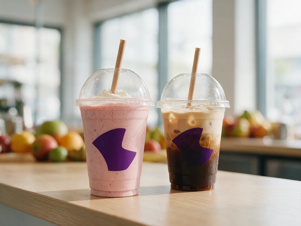 Bedrukte PET cups met eigen logo voor iced drinks