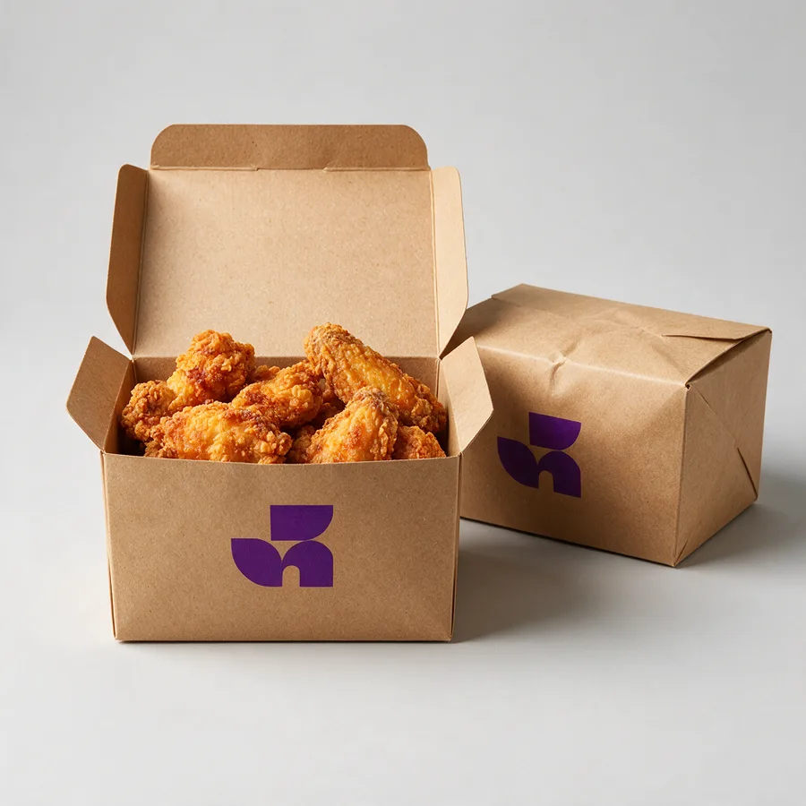Bedrukte chicken box voor kip en wings