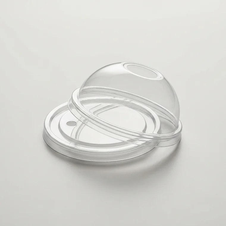 PET cup lids: clip, domed and flat