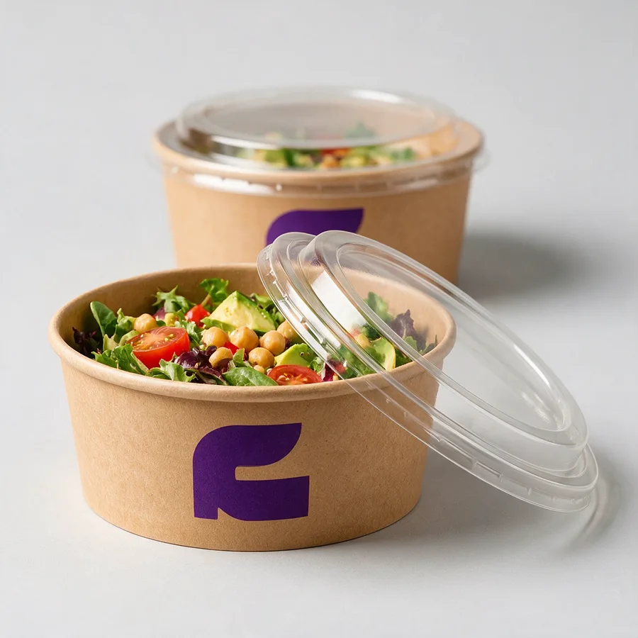 Bedrukte soepkommen en saladebowls
