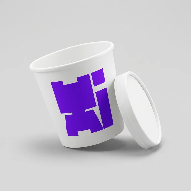 Printed cup carriers for two cups