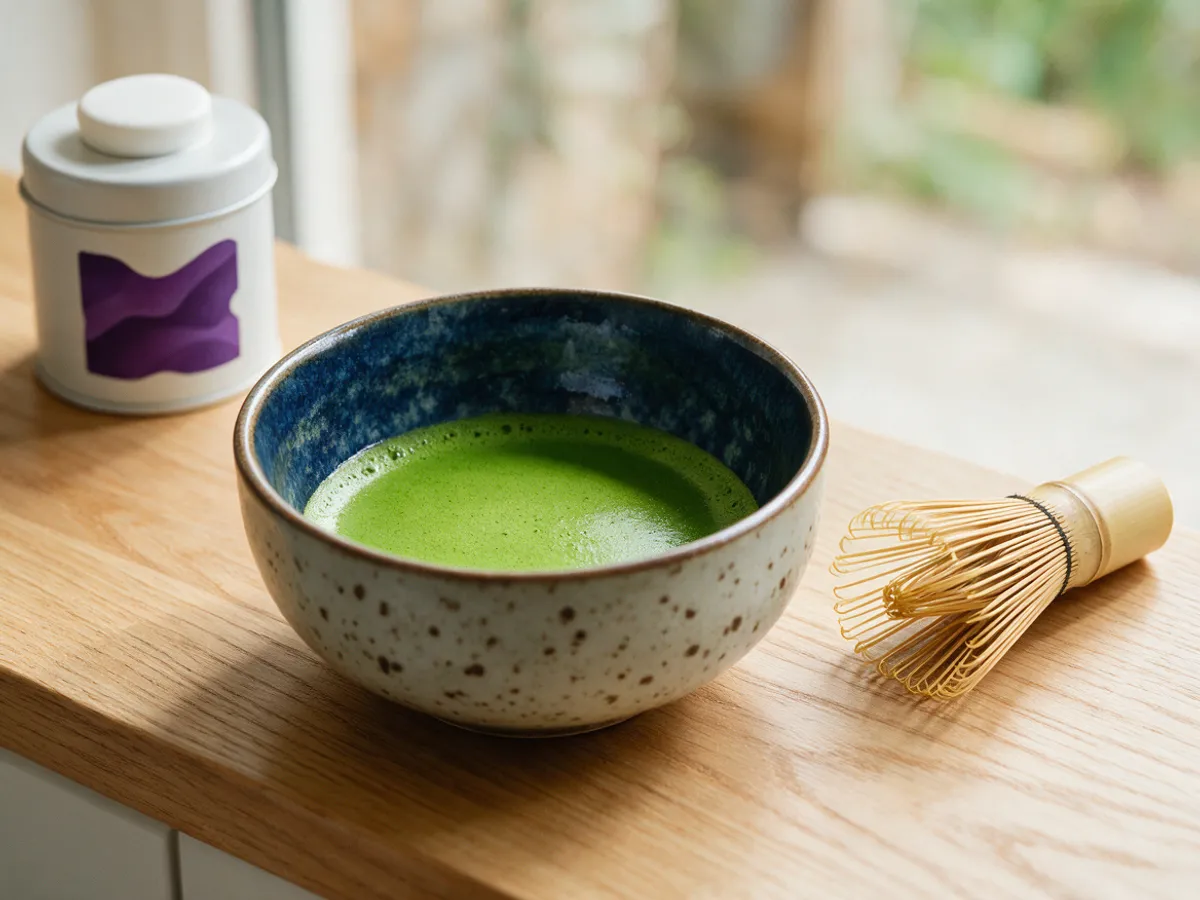 Ceremonial grade matcha poeder, diep jadegroen, voor private label horeca